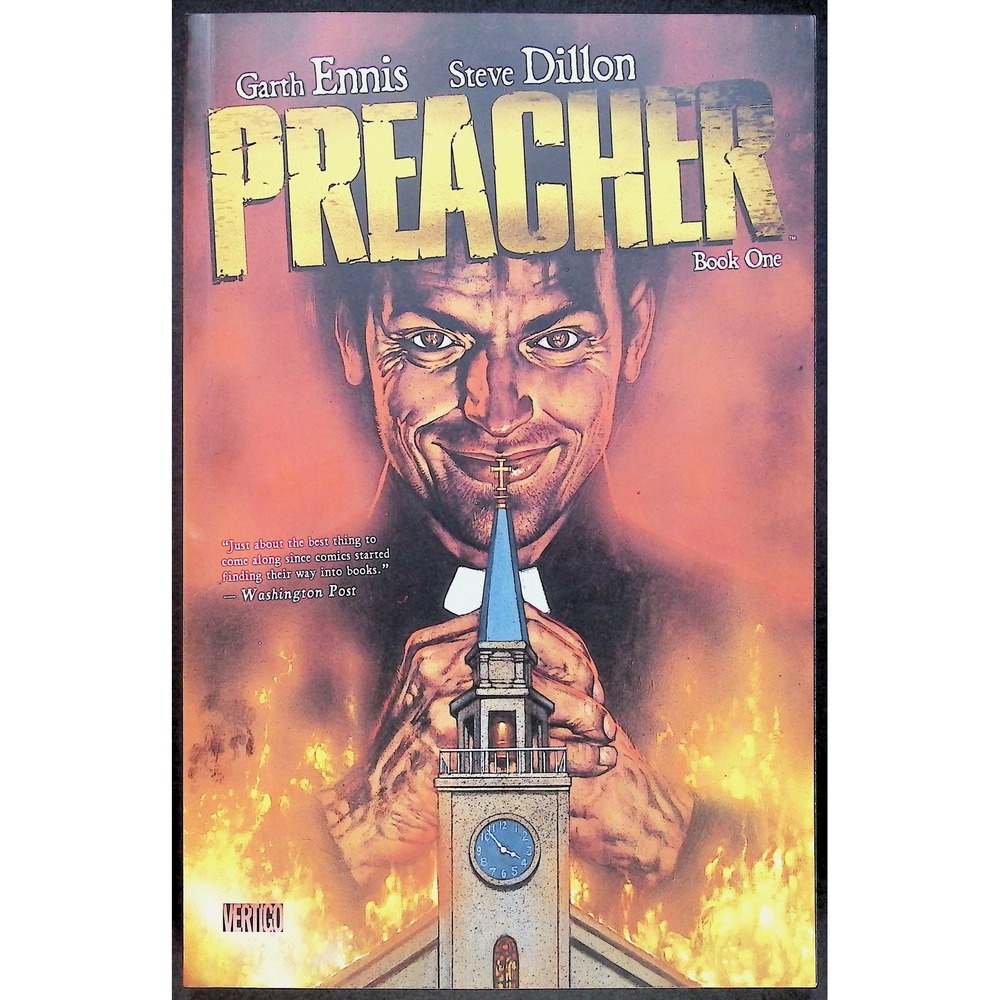 Preacher Book One Garth Ennis Steve Dillon Vertigo Graphic Novel Comic‎
